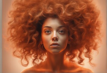 portrait of a young woman beautiful young girl with afro - hairstyle portrait of a young woman