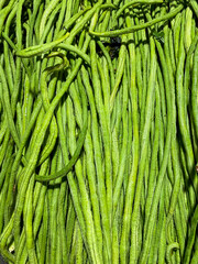 fresh long bean in the market