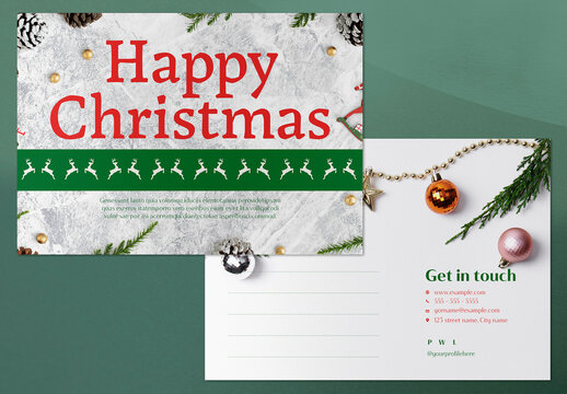 Corporate Holiday Card for Booking Services Layout