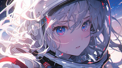 Urban Lo-fi Anime Character in a Futuristic Cyberpunk setting.