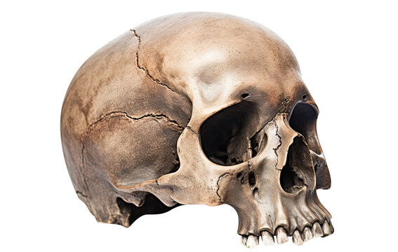 Human skull cut out