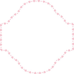 Fototapeta premium Heart Frame cute pink pastel decoration love pattern classic romantic horizontal vintage frames flower floral border art Elements design border decoration element decor