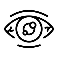 glaucoma line icon