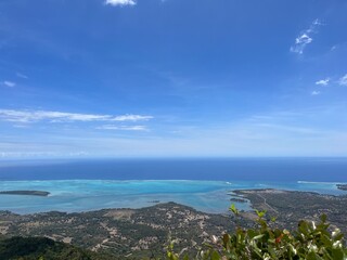 View on Le Morne Brabant and its blue lagoon