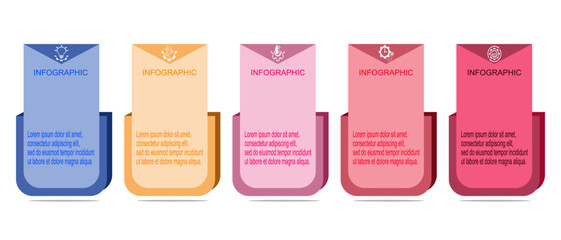 Vector business infographic label design with icons used for workflow diagram, info chart, web design.Vector illustration.