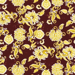 Dekokissen Abstract Design of Textured Flowers Ready for Textile Prints. © Pattern Treasures