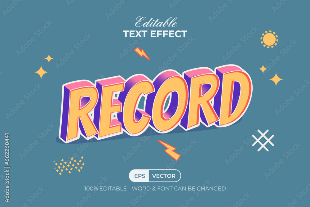 Poster text effect pop style. editable text effect.