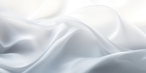 Obraz premium A silk blurry white background for a festive mood. Template for greeting card for entertainment.
