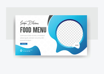 Super delicious food menu YouTube thumbnail design, food template design 