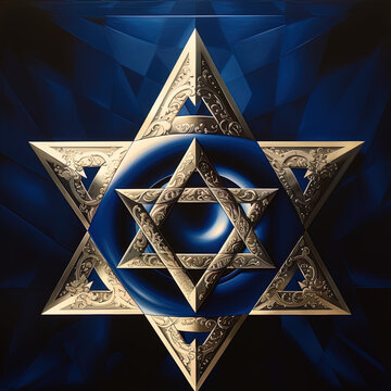 hebrew israeli national david star  isolated