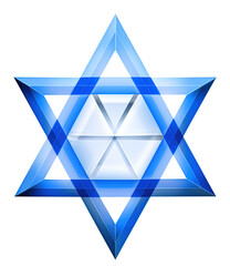 hebrew israeli national david star  isolated