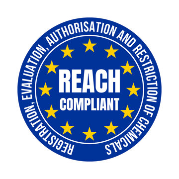 REACH compliant registration evaluation authorisation and restriction of chemicals symbol icon