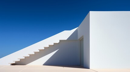 Produce a minimalist abstract scene that captures the essence of minimalistic architecture.