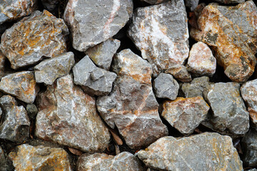 top view textured stones on the ground