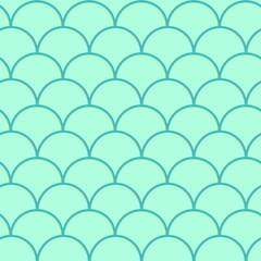 Mermaid tail seamless pattern