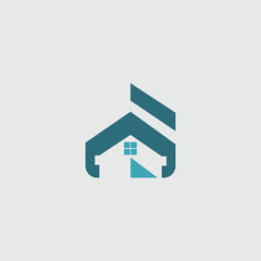 unique home estate log icon vector template
