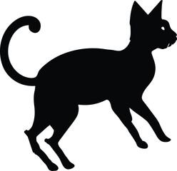 Cat silhouette - black cat silhouette - Cat cutfiles, design, silhouette Instant Download SVG, PNG, EPS, dxf, jpg digital files download	