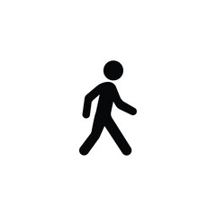 Walking man vector icon. People walking sign illustration.