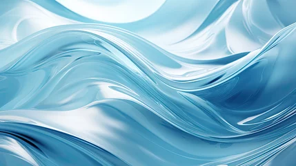 Foto op Aluminium White water wave light surface overlay background. 3d clear ocean surface pattern with reflection effect backdrop. Marble desaturated texture. Sunny aqua ripple movement with shiny refraction © Ziyan Yang