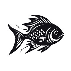 A Line Drawing of a Fish 
