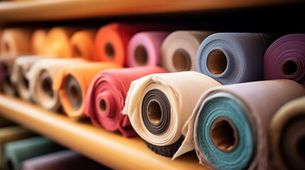 Colorful Textile Rolls