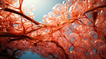 Biogenic Webs in 3D: A Natural Network. Generative AI