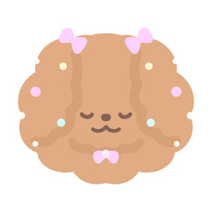 もふもふなおしゃれトイプードル寝る⭐︎PNG
