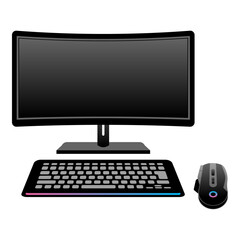 シンプルなイラスト_ゲーミングPC