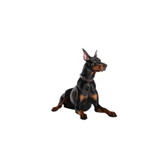 Fototapeta premium Doberman Pinscher dog breed no background