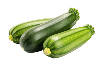 Green vegetable Zucchini  isolated on transparent background, PNG