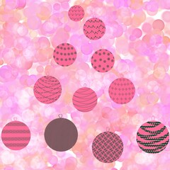 christmas, tree, decoration, holiday, xmas, pattern, illustration, vector, set, new year, ball, winter, card, gift, seamless, santa, design, celebration