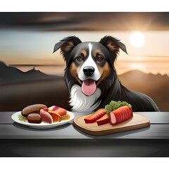 dog with a bone. generated with AI