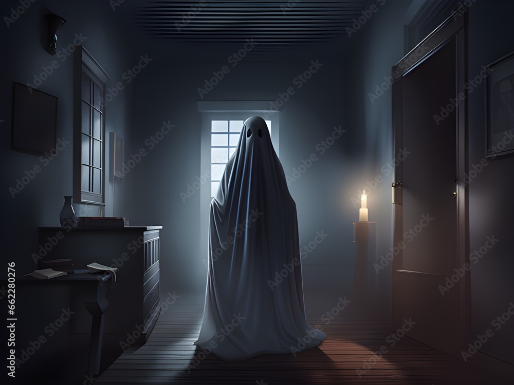 Canvas Prints ghost in the ghost house