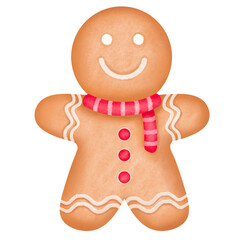 gingerbread with red scarf
