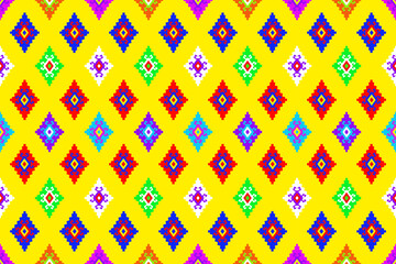 Navajo tribal vector seamless pattern. Native American ornament. Ethnic South Western decor style. Boho geometric ornament. blanket, rug. Woven carpet