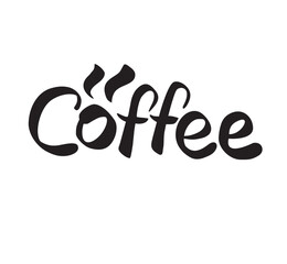 Coffee lettering logo calligraphy