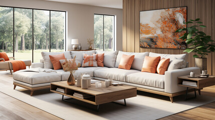 Illustration contemporary house hold UHD wallpaper Stock Photographic Image