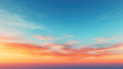  the sky is very colorful with a few clouds in it.  generative ai