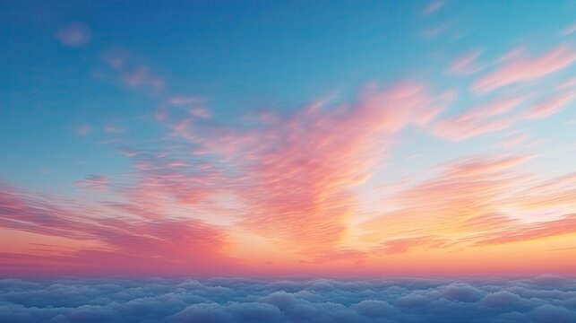  the sky is filled with clouds as the sun is setting.  generative ai