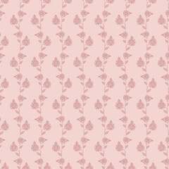 Retro floral seamless pattern with flowers 