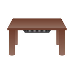 シンプルなイラスト_こたつテーブル