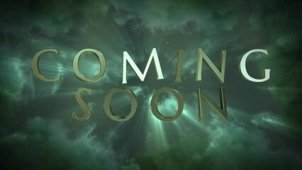coming soon announcement cinematic text animation video