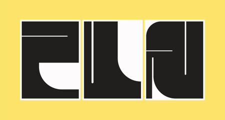 geometric design poster black and white