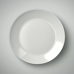 Grey-Colored Minimalist Plate Vector