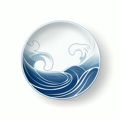 Indigo Plate Graphic Vector