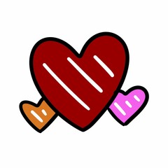 heart icon illustration on white background