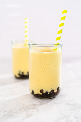 Mango boba smoothie