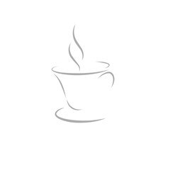 Coffee. Cup of coffee. Cup of tea. Hot tea in the cup. Hot coffee in the cup. Hot coffee art line style. Hot tea art line style.