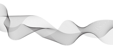 Abstract white and grey geometric smoky blend liens background. Gray and white abstract technology wavy curve lines background. Vector illustration.