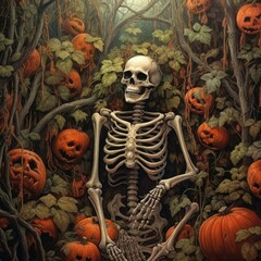 "In the Shadows of the Skeleton: An Eerie Exploration" Generativ AI.